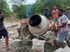 Kodim 1618 TTU dan Masyarakat Gotong-royong Bangun Fasilitas Umum
