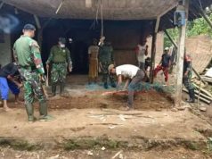 Warga Gotong-royong Bantu Percepatan Pekerjaan TMMD ke-110