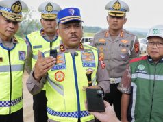 Korlantas Polri Gunakan Teknologi Digital untuk Kelola Arus Mudik dan Balik di Jalan Tol Kakorlantas Polri Irjen Pol Drs. Agus Suryonugroho S.H., M.Hum. di Tol Bocimix