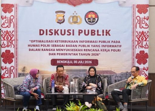 Divhumas Polri Dorong Pelayanan Informasi Publik yang Cepat dan Akurat di Era Digital Diskusi Publik Divhumas Polri di Bengkulu Bahas Penguatan Keterbukaan Informasi
